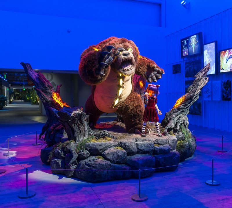 Image of Annie and her Bear from League of Legends in the Riot Games office